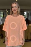 Made in Italy Sa Caleta Circle Classic Boyfriend Top Washed Calypso